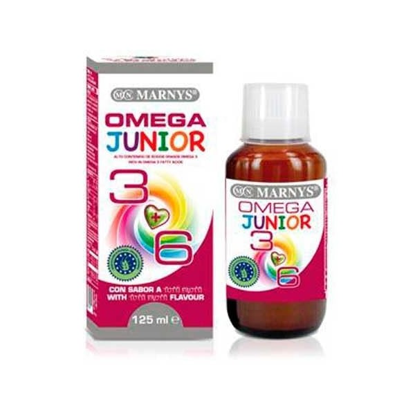 MARNYS OMEGA 3 y 6 junior – complément alimentaire sous forme liquide, contenance 125 ml, particulièrement adapté aux personn