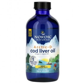 Nordic Naturals, Arctic-D Cod Liver Oil, 1060mg dOméga-3 dHuile de Foie de Morue, avec EPA et DHA, Goût Citron, 237ml, Test