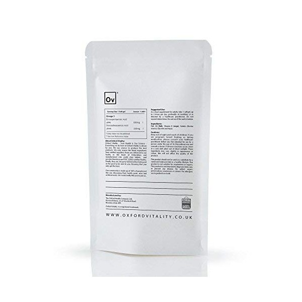 Oxford Vitality - Gélules Souples Omega 3 6 9 1000mg