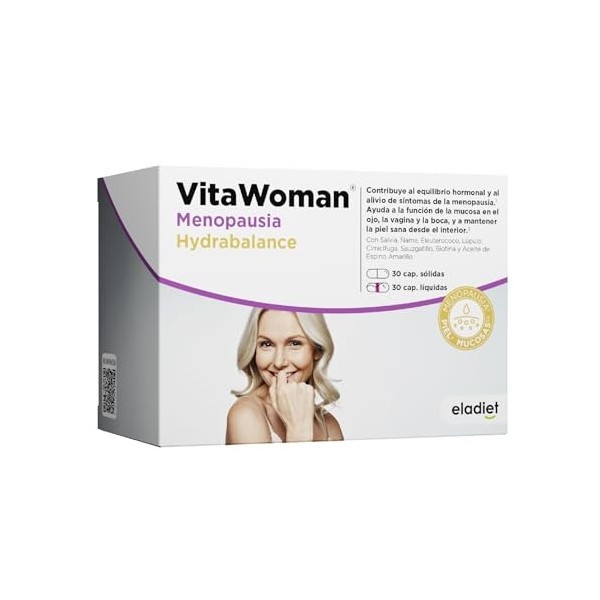 MENOPAUSIA HYDRABALANCE Vitawoman - Pour les symptômes de la ménopause, de la périménopause et de la sécheresse des muqueuses