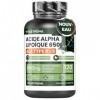 Acide Alpha-Lipoïque avec Oxyde de Zinc 650mg, Formule Optimisée d’Alpha Lipoic Acide Type R & S, Acide R Alpha Lipoique ALA 
