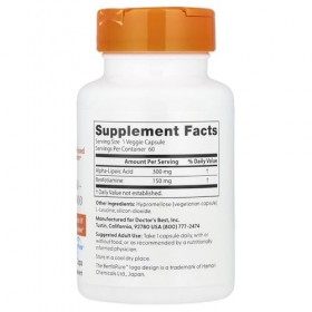 Doctors Best - Benfotiamine + Alpha Acide lipoïque 150 mg / 300 mg - 60 Capsules végétariennes
