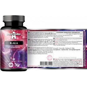 R-Alpha Lipoic Acid 200 mg par gélule - 60 gélules végétaliennes - 2 mois dapprovisionnement - Soutient le métabolisme du gl