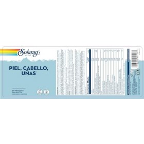 PIEL CABELLO UÑAS 60vcaps. – complément alimentaire sous forme de gélules, à prendre régulièrement selon la dose conseillée e