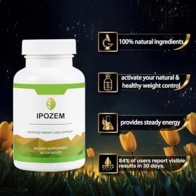 Capsules Lipo-Zem, Formule avancée, complément dénergie, de vitalité et de Bien-être sans Gluten,4PCS Acide alpha-lipoïque
