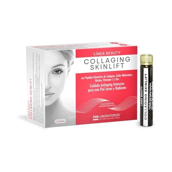 FDB COLLAGING colageno skinlift 14viales – supplément liquide à dosage souple, particulièrement adapté aux personnes ayant 