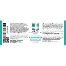 ALFALIPONZUUR 60 V-CAPS PHARMANUTRICS//ZENUWSTELSEL-ANTI-OXYDANT-NEUROPATHIE//VOEDINGSSUPPLEMENT