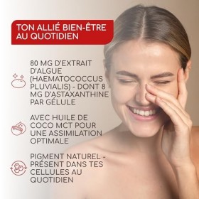 Astaxanthine Pure Végane - 80 mg équivalent à 8 mg d’astaxanthine de l’algue Haematococcus pluvialis - 180 Gélules : Cure d