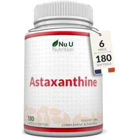 Astaxanthine 12mg - 180 Softgels de Forte Puissance - Approvisionnement 6 Mois - Supplément Antioxydant Puissant - Astaxanthi