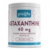 Astaxanthine Pure à Haute Dose PiùLife, 40 mg de Haematococcus Pluvialis, 2 mg d’Astaxanthine Naturelle Biodisponible, Complé...