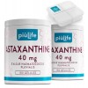 Astaxanthine Pure à Haute Dose PiùLife, 40 mg de Haematococcus Pluvialis, 2 mg d’Astaxanthine Naturelle Biodisponible, Complé...