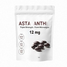 Astaxanthine de qualité supérieure, aux propriétés antioxydantes, favorise la santé des yeux et des articulations, convient a...