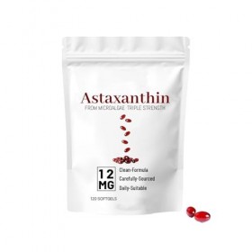 Astaxanthine | Source de microalgues fraîches | Vitalité, concentration et soutien immunitaire | formule triple force | 120 p...