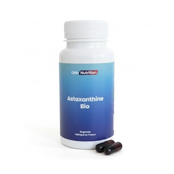 Astaxanthine BIO 8 mg – Issue de l’Algue Haematococcus Pluvialis Biologique Origine Europe – Antioxydant Naturel Hautement Bi