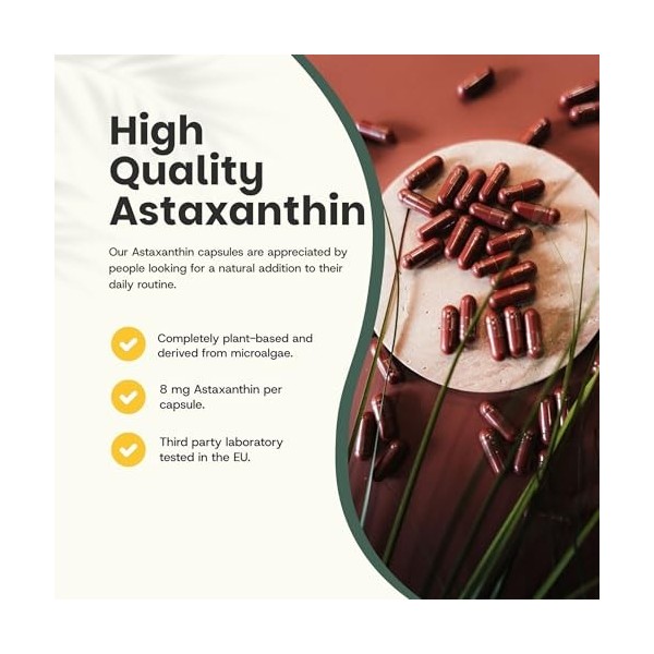 Cupplement Astaxanthine Capsules 8 mg Combideal 4x 60 Capsules - Peau & Yeux - 60 jours dapprovisionnement par sachet