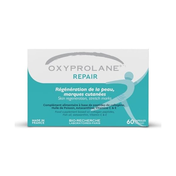 Oxyprolane Repair – Complément Alimentaire Anti-Vergetures | Peau Élastique & Régénérée | Peptides de Collagène, Astaxanthine