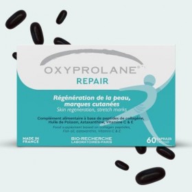 Oxyprolane Repair – Complément Alimentaire Anti-Vergetures | Peau Élastique & Régénérée | Peptides de Collagène, Astaxanthine