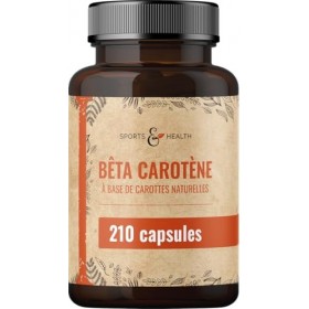 Capsules de Bêta-Carotène Issues de Carottes Naturelles – 210 Gélules Bronzantes – 7 mg de Bêta-Carotène par Gélule – Pack Éc