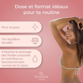 Bandini® Bêta carotène | Complément Alimentaire Bronzage Intense & Protection Peau Soleil | 180 Capsules pour 3 Mois | Beta C