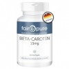 Fair & Pure Beta-Carotène Softgels 15mg, 120 pièces, complément alimentaire sans additifs, fabriqué en Allemagne