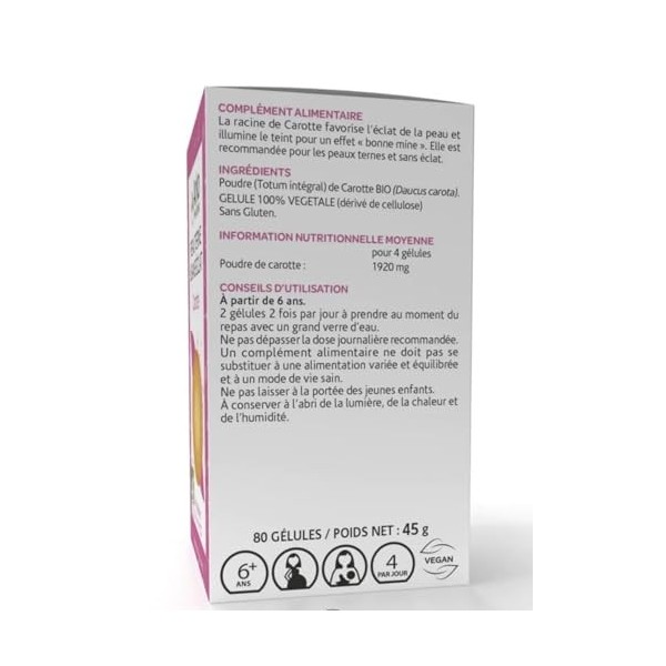 Arkopharma Arkogélules Carotte Bio 80 Gélules