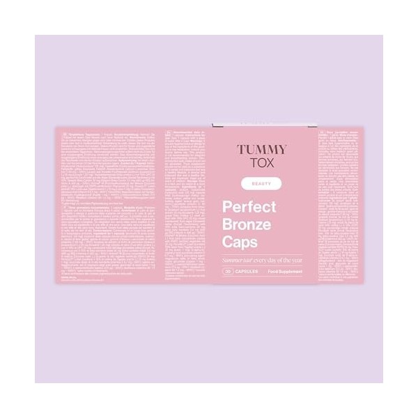 Gélules autobronzantes - Bêta-carotène, Acide Hyaluronique, Lycopène, Cuivre, Sélénium et Vitamines - Perfect Bronze Caps - 3