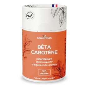 Beta Carotine dalgue 50.000 UI de vitamine A par gélule | 120 gélules | Hautement dosé | à base dalgue Dunaliella salina et