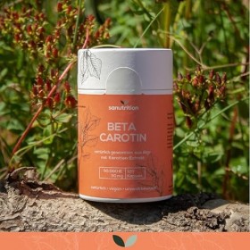 Beta Carotine dalgue 50.000 UI de vitamine A par gélule | 120 gélules | Hautement dosé | à base dalgue Dunaliella salina et