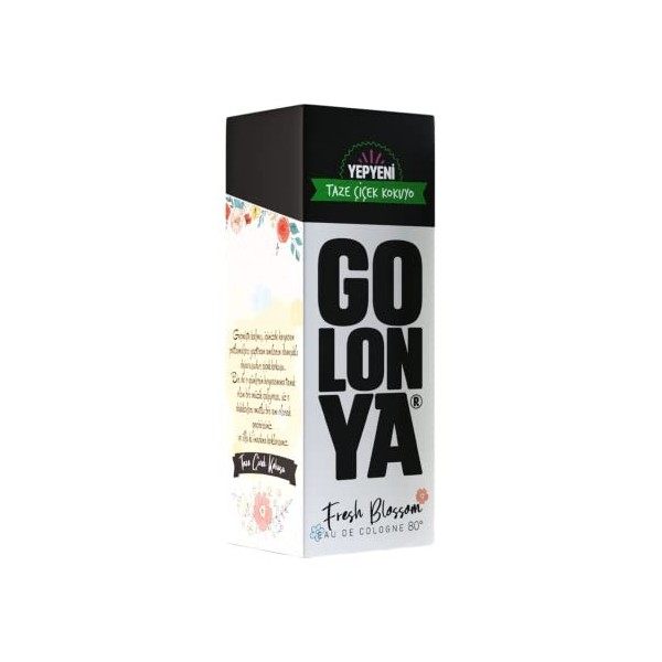 Golonya - FRESH BLOSSOM - Flacon deau de Cologne - Bouteille de Kolonya 250ml - Rafraîchissant - Intense - Senteur Florale -