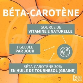 Parakeya - Béta-carotène|Complément alimentaire| 60 capsules Bêta-Carotène