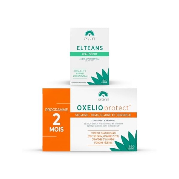 Pack « Préparation Solaire - Peaux Claires et Sensibles » | 1 OXELIO Protect + 1 ELTEANS Capsules | Prépare les Peaux Sensibl
