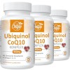 Ubiquinol CoQ10 600 mg gélules softgel - Forme active de CoQ10 plus vitamine E & oméga 3 6 9 - Antioxydant avancé coenzyme Q1...