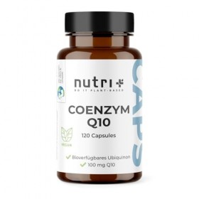 nutri+ Coenzyme Q10 Ubiquinone 100 mg – 120 Gélules – Complément alimentaire haute Dosage – soutien Énergie & Vitalité – Anti