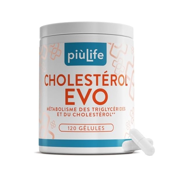 Cholesterol PiùLife – Levure de Riz Rouge avec Berberis aristata, Fenugrec, Policosanol, Coenzyme Q10 et Thiamine – 2 Gélules...