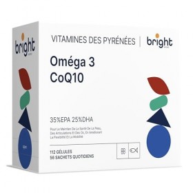 Omega 3 et Coenzyme Q10 Ubiquinol - 2 Compléments en 1 Pack pour Cœur et Énergie Cellulaire I 56 Doses Journalières