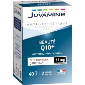 JUVAMINE - Beauté Q10 plus - Q10 Vital 75 mg - Activateur de Cellules - Beauté - Peau - 40 Gélules - 2 Gélules par Jours - Pr