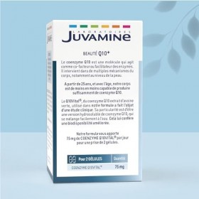 JUVAMINE - Beauté Q10 plus - Q10 Vital 75 mg - Activateur de Cellules - Beauté - Peau - 40 Gélules - 2 Gélules par Jours - Pr
