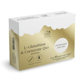 VITALYS ALPES - L-Glutathion & Coenzyme Q10 - Complément Alimentaire Pour Stimuler les Défenses Antioxydantes - Enrichi en Sé