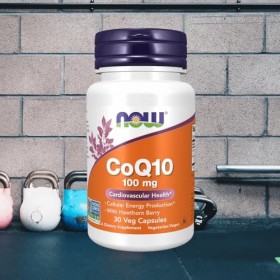 Now Foods CoQ10 100mg with Hawthorn Berry 30 vCapsules Sans saveur - Vitamines, minéraux et santé - Enzymes