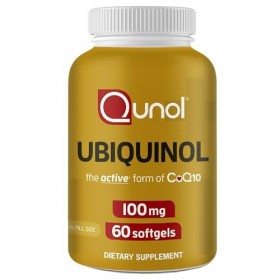 Qunol Ubiquinol CoQ10 Lot de 60 gélules molles 100 mg, Ubiquinol – Forme active de coenzyme Q10, antioxydant pour la santé ca