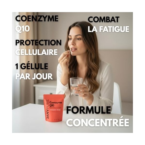 Coenzyme Q10 200 mg - Ubiquinone Active - Antioxydant Puissant - Énergie Cellulaire Vitalité - Complément Alimentaire Anti-Âg