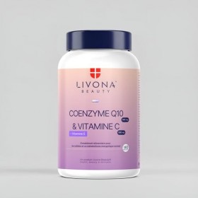 LIVONA BEAUTY Coenzyme Q10 200mg + Vitamine C et E - Complément alimentaire Livona Beauty - Sans Gluten ni OGM ni allergènes 