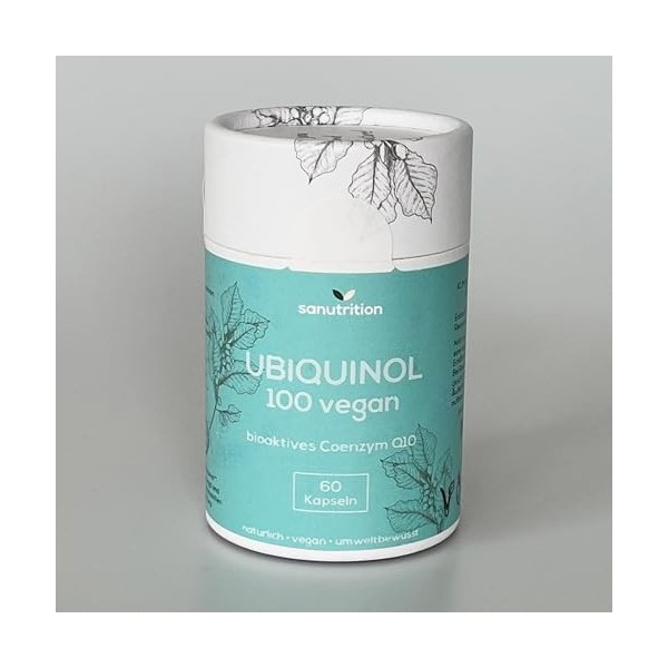 Kaneka Ubiquinol 100 mg | 60 gélules | Coenzyme Bioactive Q10 | Végétalien | Dans un emballage papier 1 pièce lot de 60 , 1