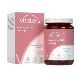Vitalers Coenzyme Q10 100 mg - 60 gélules, Végétalien, 2 mois de supplémentation Sans conservateur, Composition pure