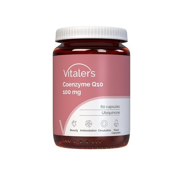 Vitalers Coenzyme Q10 100 mg - 60 gélules, Végétalien, 2 mois de supplémentation Sans conservateur, Composition pure