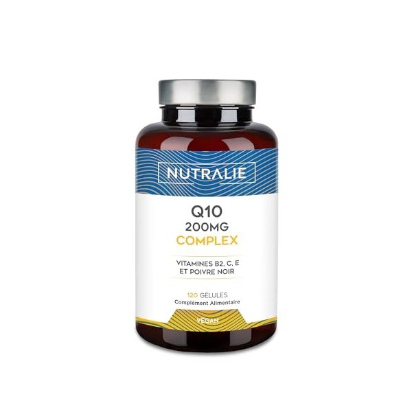 Coenzyme Q10 Complex 250mg - 120 Gélules Coq10 - Antioxydant avec Vitamine C, E et B2, Poivre Noir - Système Immunitaire - Ub