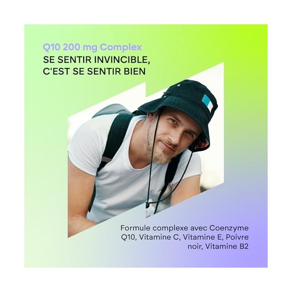 Coenzyme Q10 Complex 250mg - 120 Gélules Coq10 - Antioxydant avec Vitamine C, E et B2, Poivre Noir - Système Immunitaire - Ub