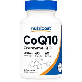Nutricost CoQ10 200 mg, 60 gélules végétariennes, 60 portions – Haute absorption, végétarien, sans OGM, coenzyme Q10