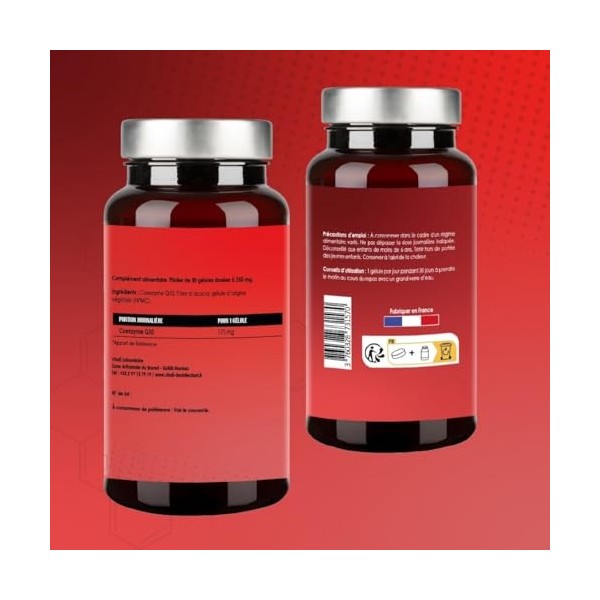 Coenzyme Q10, Puissant Antioxydant & Énergie Cellulaire, 30 Gélules, VINDI NUTRITY, Fabriqué en France