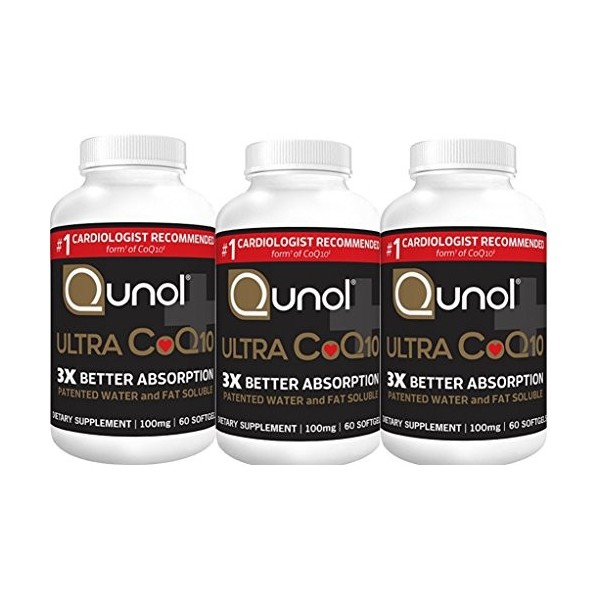 Qunol – Ultra CoQ10 100 MG, 3Pack 60 Count Coenzyme Q10
